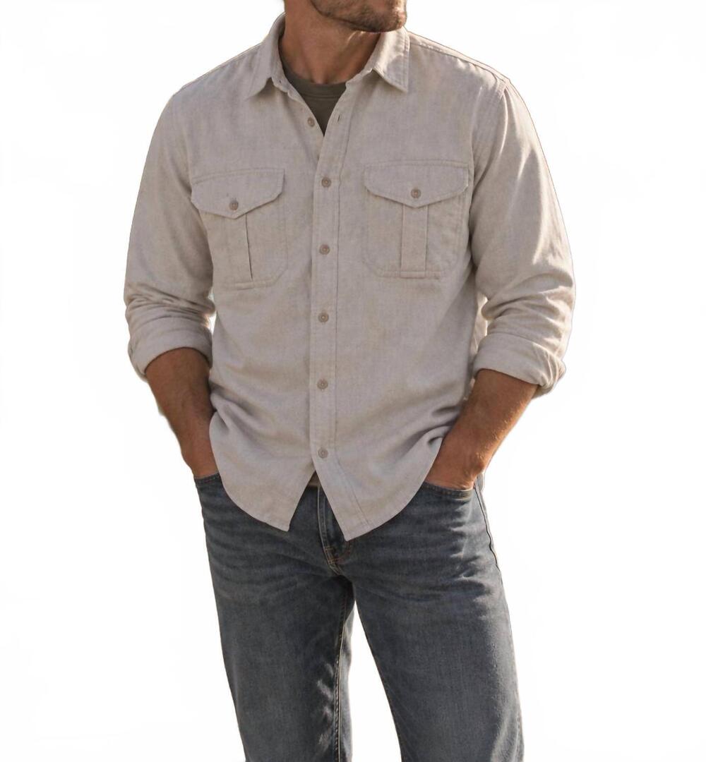 NEW FILSON alaskan guide shirt in heather natural